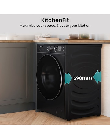 Hisense KitchenFit 5i Series WD5I1245BBR 12kg/8kg Washer Dryer - Black