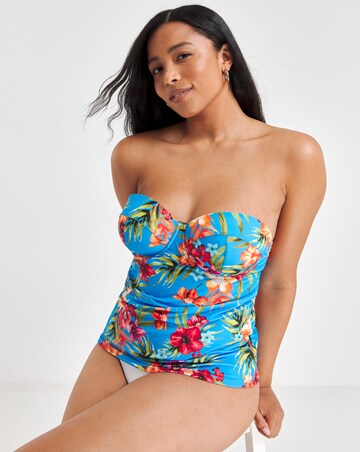 Mix and Match Underwired Bandeau Tankini Top