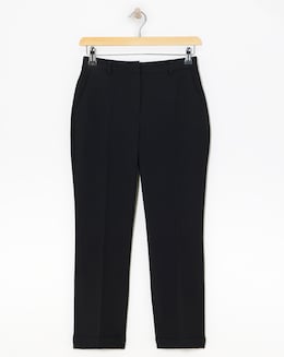Black Tapered Ankle Grazer Trousers