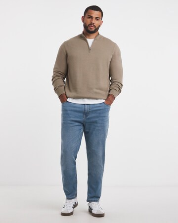 Tapered Fit Stretch Jeans Light Wash