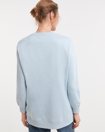 Side Zip Longline Sweatshirt