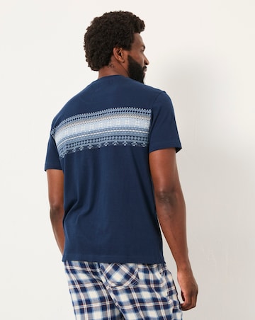 FatFace Jacquard T-Shirt (Regular & Tall) - Navy