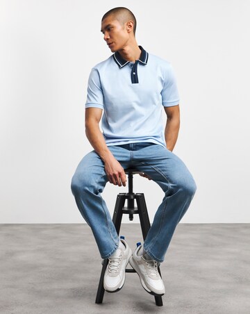 BOSS Contrast Knitted Collar Polo Shirt