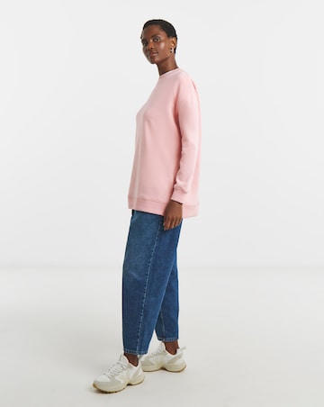 Side Zip Longline Sweatshirt