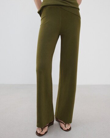 Mango Ostrich Fine-Knit Straight-Fit Trousers