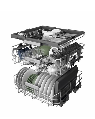 Hotpoint Maxi Space H7FHP43XUK Full Size Dishwasher 15 Place Silver + Install