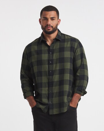 Jack & Jones Gingham Check Shirt - Green/Black