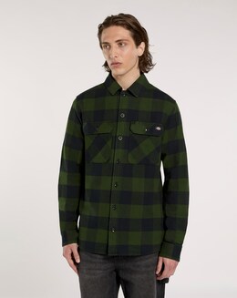 Dickies Fleece Lined Sacramento Flannel Shirt - Pine