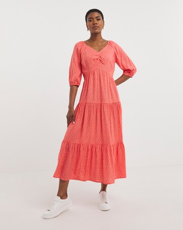 Sweet Heart Midi Smock Dress
