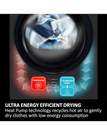 Haier i-Pro Series 7 HD90-A3Q979U1 9kg Heat Pump Tumble Dryer White + Install