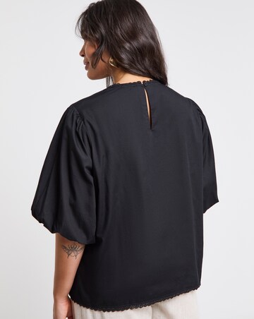 Broderie Puff Sleeve Blouse