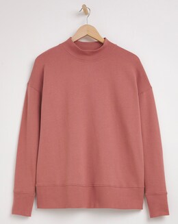Pink High Neck Sweatshirt