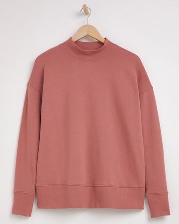 Pink High Neck Sweatshirt