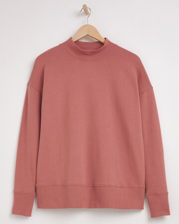 Pink High Neck Sweatshirt