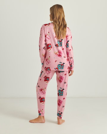 Simply Be Christmas Cats Supersoft Twosie Pyjama Set