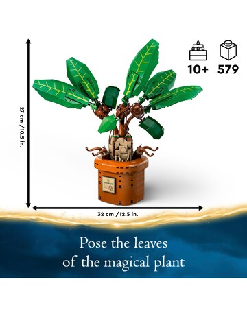 LEGO Harry Potter Mandrake Plant Toy, Magical Gift 76433