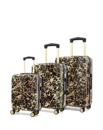 Rock Savannah Leopard 3pc Suitcase Set