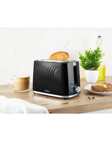 Swan Serenity Kettle, 4 Slice Toaster & Microwave Bundle - Black