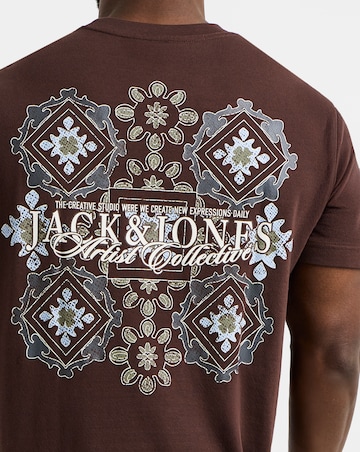 Jack & Jones Bleecker Back Graphic T-Shirt - Brown