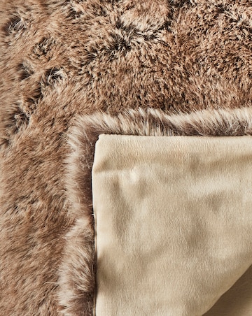 Two-Toned Animal Plush Faux Fur Throw