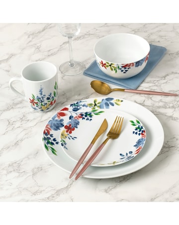 Waterside Watercolour Floral 16 Piece Dinner Set