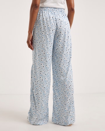 Spun Viscose Pull On Wide Leg Trouser