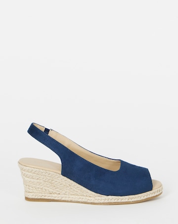 Marlow Peep Toe Espadrille Wedge With Slingback - Extra Wide Fit (EEE)