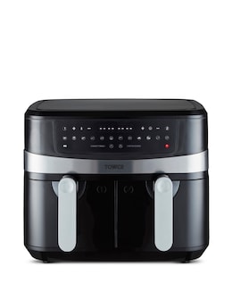 Tower 2x 4.5Litre 1600W Vortex Black Dual Basket Digital Air Fryer T17088