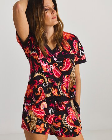 Figleaves Leopard Shortie Pyjama Set