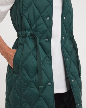 Teal Adjustable Waist Quilted Gilet