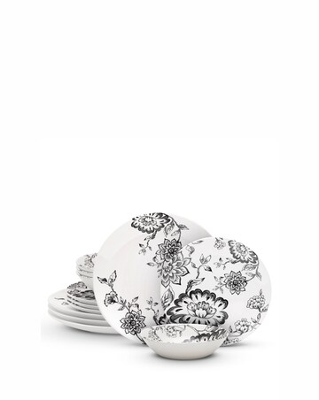 Wade Botanical Night 12 Piece Dinner Set
