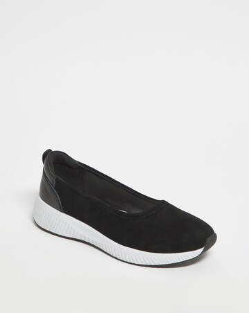 Leather Sporty Ballerina - Wide Fit (E)