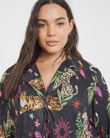 Button Through Plisse Lounge Set