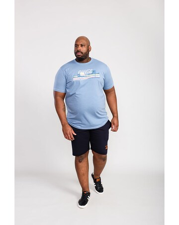 D555 Big And Tall Norfolk Official Coca-Cola Beach Scene Printed T-Shirt - Denim
