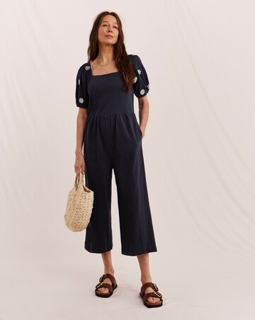 Julipa Broderie Sleeve Jersey Jumpsuit
