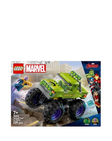 LEGO Marvel The Hulk Truck vs. Thanos Super Hero Building Toy Vehicle 76312