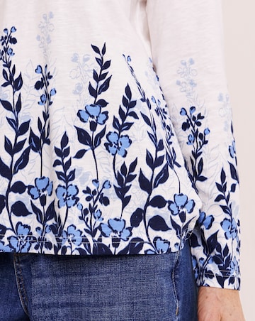 Julipa Cotton Border Print Top