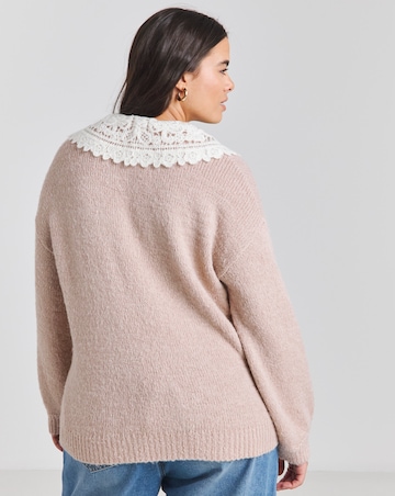 Simply Be Blush Pink Collar Detail Jumper