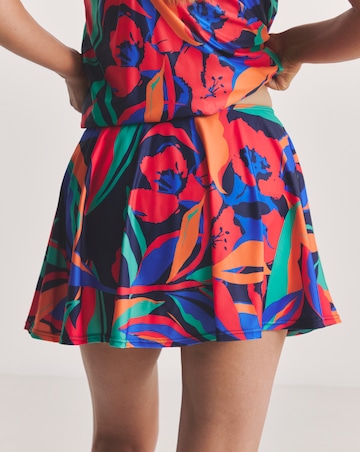 Floral Bikini Swim Skirt