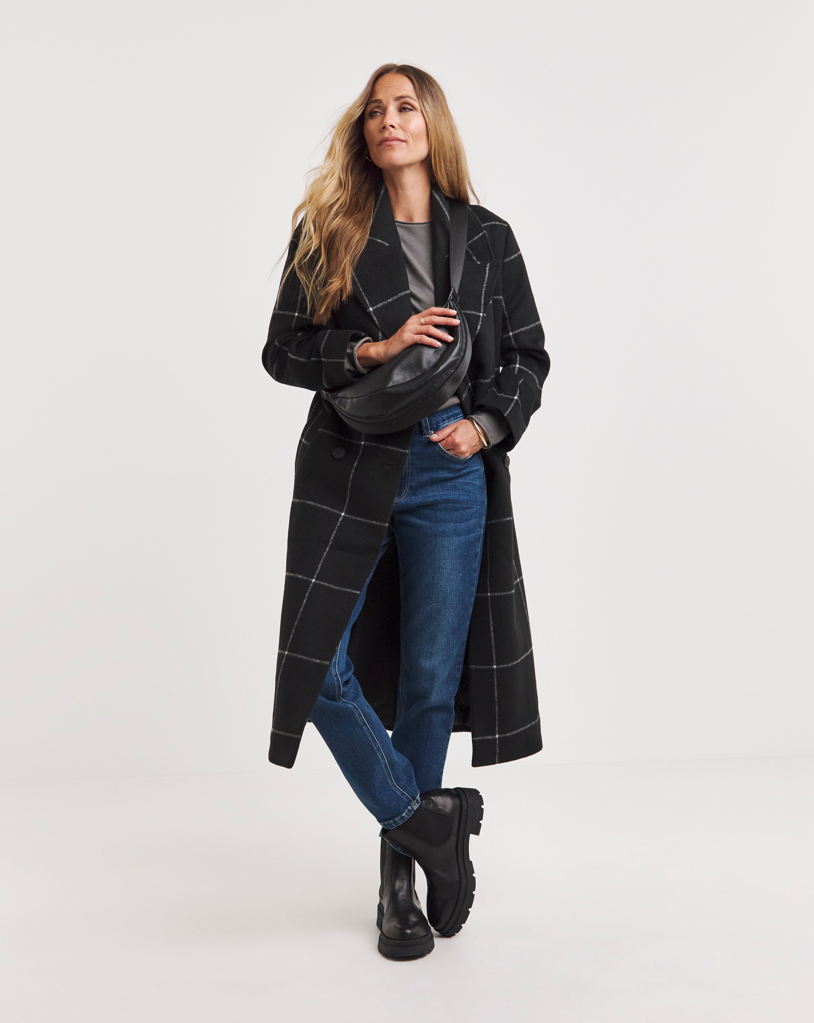 ジャケット・アウター idem  British Check Coat Anthology Black Check Coat | Ambrose Wilson