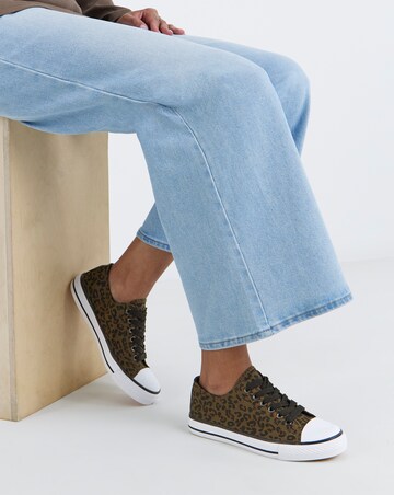 Angel Low Cut Canvas Trainers - Wide Fit (E)