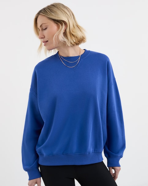 Blue Drop Shoulder Sweatshirt