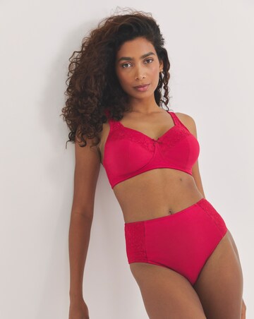 Pretty Secrets (2 Pack) New Sarah Cotton Full Fit Brief Knickers Navy/Red
