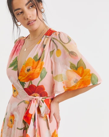 Hope & Ivy Nola Maxi Wrap Dress