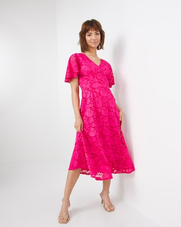 Joanna Hope Lace Midi Dress