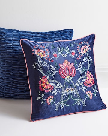 Velvet Seersucker Cushion