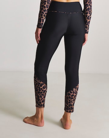 Sports Swim Leggings Black/Leopard