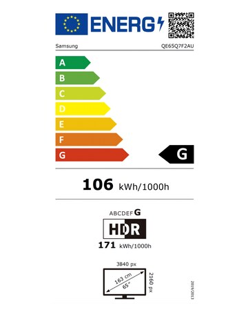 Samsung QE65Q7F2AUXXU 65in QLED 4K AI Smart TV