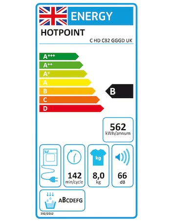 Hotpoint C HD C82 GGGD UK Condenser Tumble Dryer 8kg - Graphite