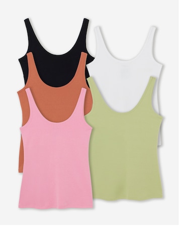 5 Pack Cotton Vests